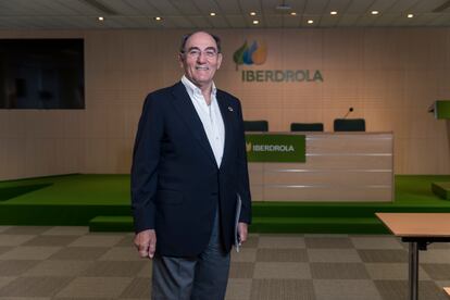 Ignacio Galán, en la sede de Iberdrola tras la entrevista