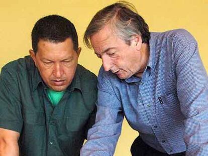 Kirchner y Chávez analizan un posible oleoducto latinoamericano.