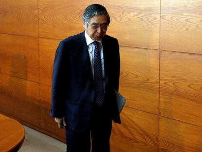 Haruhiko Kuroda, gobernador del Banco de Jap&oacute;n.