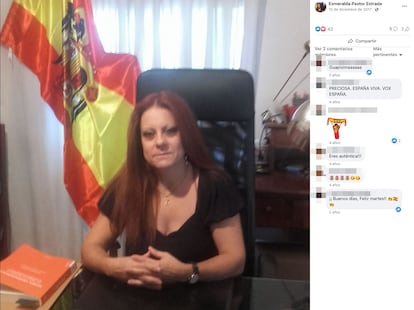 Captura de pantalla de una publicación en Facebook de Esmeralda Pastor Estrada.