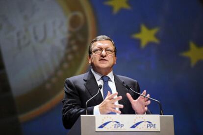 José Manuel Barroso, presidente de la Comisión, en el congreso del PPE en Marsella.