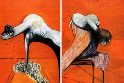 <i>Dos estudios de figuras en la base de una crucifixión </i><b>(1944),</b> de Francis Bacon.