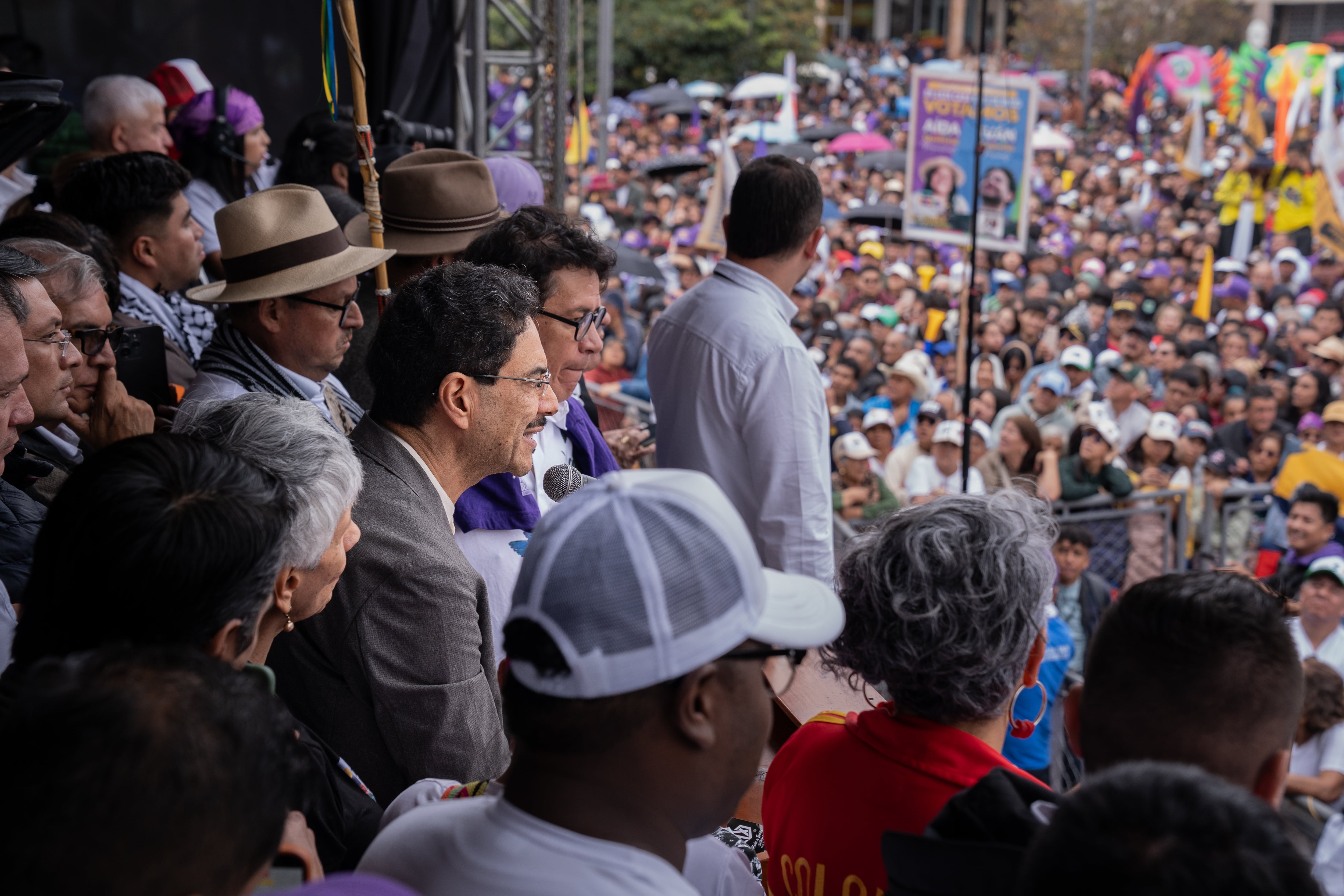 Iván Cepeda durante su discurso, en Pasto. 