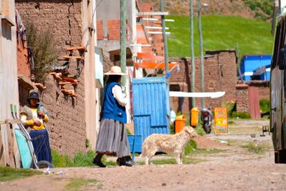 En Huacullani, la mayoría de la población no cuenta con agua corriente en casa, en ningún caso potable. Las viviendas, normalmente de adobe o de ladrillo sin revestir, sí suelen contar con electricidad y en ellas se realizan normalmente los partos por el peligroso método tradicional si no está supervisado por un profesional de la salud.