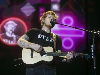 Ed Sheeran durant el seu concert a Barcelona.
