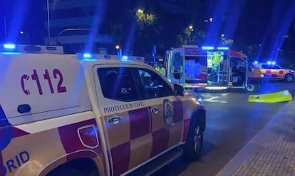 Imágenes del accidente publicadas por Emergencias Madrid.