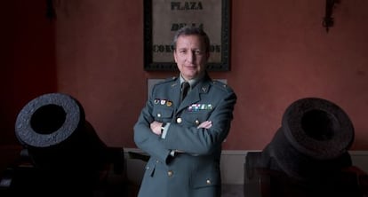 El comandante Jesús Gálvez este martes durante el congreso.