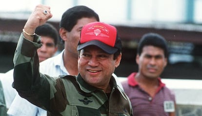 Manuel Antonio Noriega, em 1989, na Cidade do Panamá.