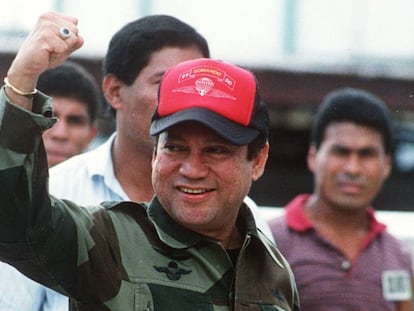 Manuel Antonio Noriega, em 1989, na Cidade do Panamá.