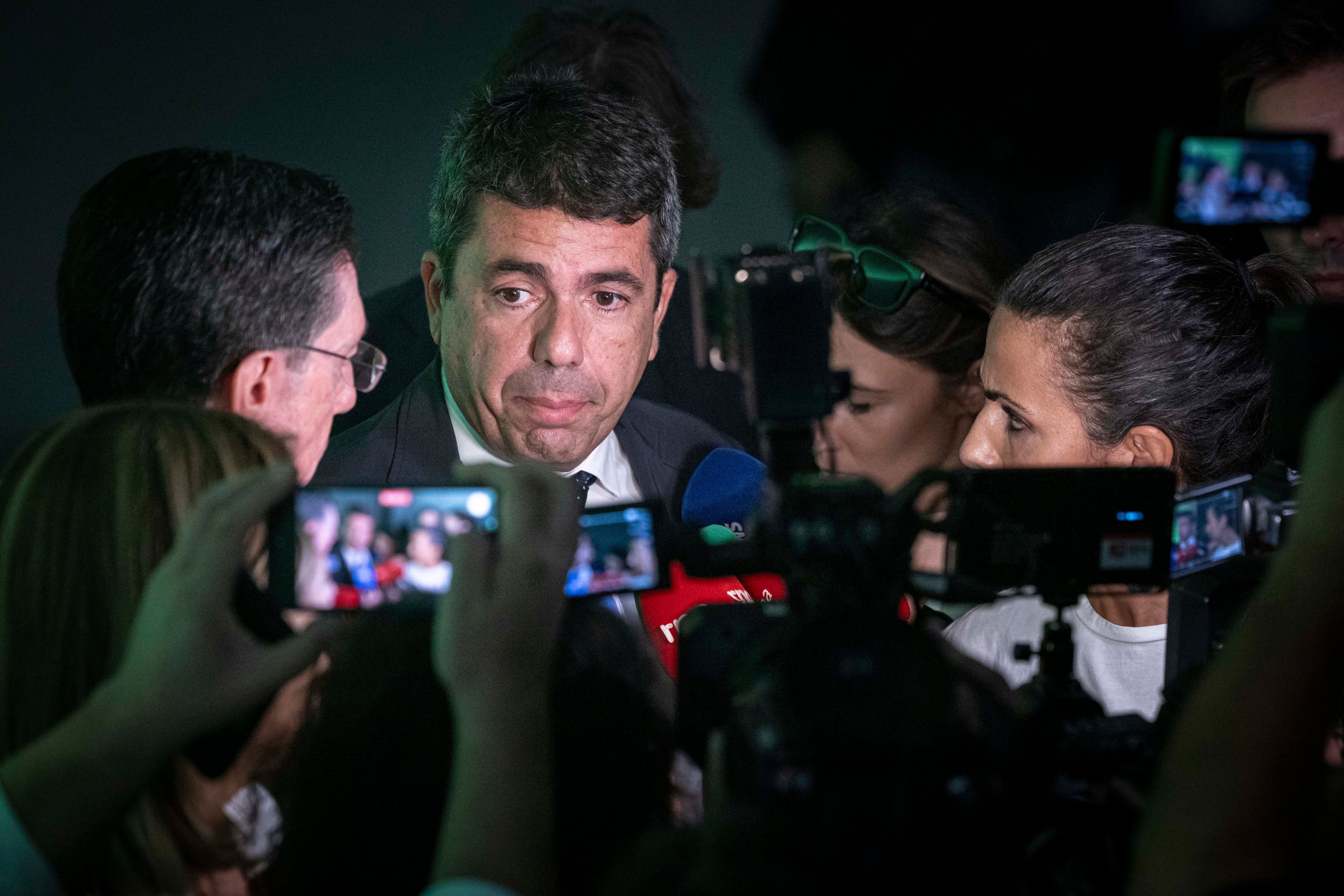 El 'president' de la Generalitat Valenciana, Carlos Mazón, el jueves en Valencia.