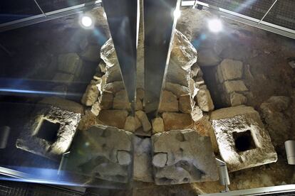 Restos de la ciudad romana bajo la catedral de Valencia.