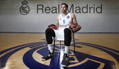 Felipe Reyes, en el pabellón de Valdebebas