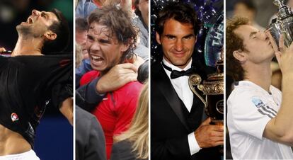 Djokovic, Nadal, Federer y Murray.