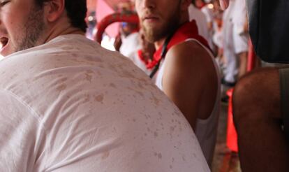 White clothing doesn’t stay white at San Fermín.