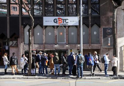 Fachada del cajero de GBTC del Paseo de la Habana, 24, en Madrid.