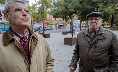 Pepe, de 79 años, y Jaime Ortega (83), este lunes en Palencia.
