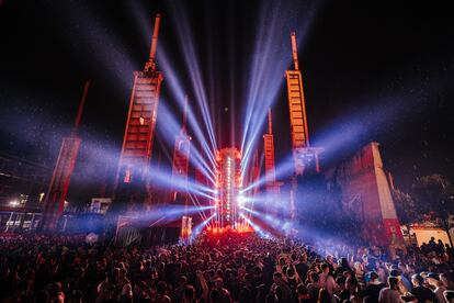 El ambiente nocturno del festival.