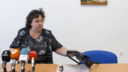 María Salmerón, en una rueda de prensa el pasado julio en Sevilla.
