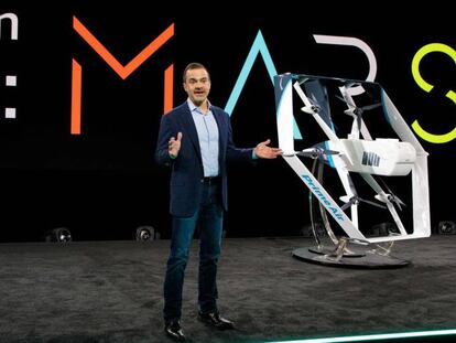 Jeff Wilke, directivo de Amazon, durante la presentación del nuevo dron en Las Vegas.