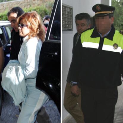 La alcaldesa de Marbella, Marisol Yagüe, y Juan Antonio Roca, a su llegada a los juzgados.