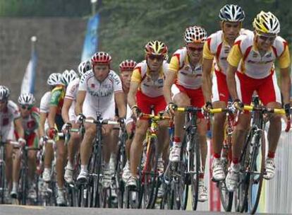 El equipo español de ciclismo de fondo en los pasados Juegos Olímpicos