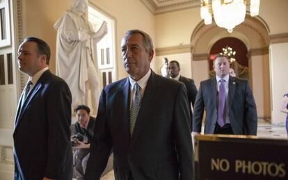 El líder republicano del Congreso, Boehner, este viernes.