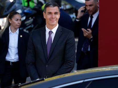 El presidente del Gobierno en funciones, Pedro Sánchez, ayer tras el desfile del 12 de octubre.