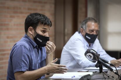 El consejero de Educación, Vicent Marzà, y el secretario Autonómico, Miguel Soler.