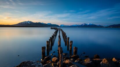 Muelle de Puerto Natales, localidad de la Patagonia chilena entre Punta Arenas y el parque nacional Torres del Paine.