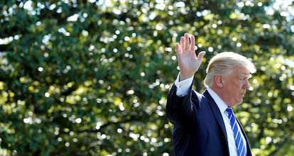 Donald Trump, en el Jardín Sur de la Casa Blanca, el miércoles.