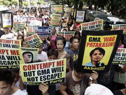 Manifestaciones en Manila contra la expresidenta Arroyo