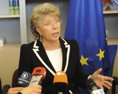 La vicepresidenta de la Comisi&oacute;n Europea, Viviane Reding. 