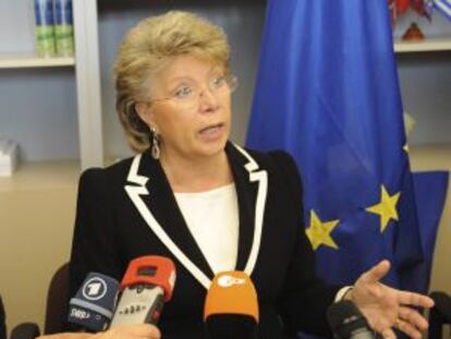 La vicepresidenta de la Comisi&oacute;n Europea, Viviane Reding. 