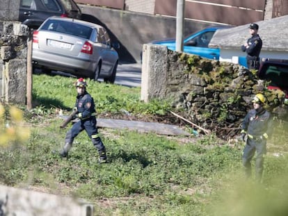 Registro en busca de Sonia Iglesias en una finca de Pontevedra, en una imagen de archivo.