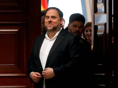 Jailed Catalan politician Oriol Junqueras in May.