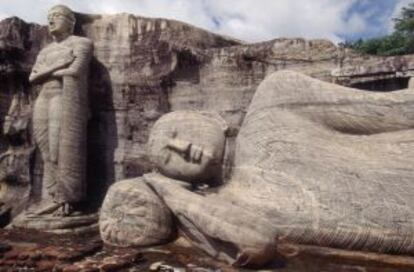 Estatuas de Buda en Polonnaruwa, Sri Lanka.