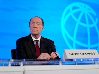 World Bank Group President David Malpass attends a news conference during the 2022 annual meeting of the International Monetary Fund and the World Bank Group, Oct. 13, 2022, in Washington.