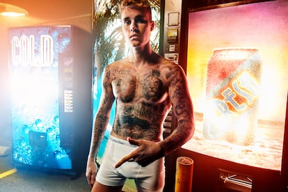 Justin Bieber posa para Calvin Klein.