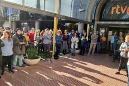 Mobilització del personal de TVE per la jornada de 37,5 hores.