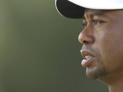 Tiger Woods, durante una práctica en el Open Británico. 