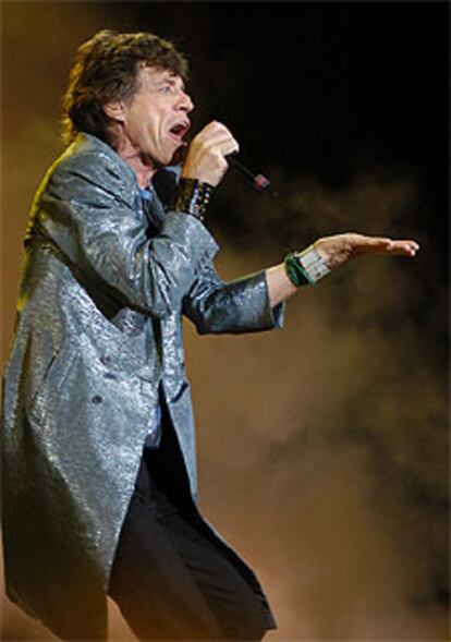 Mick Jagger, en Benidorm, durante su actuación del jueves.