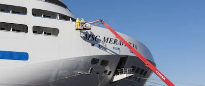 Some 3,000 workers helped build the massive ‘MSC Meraviglia.’