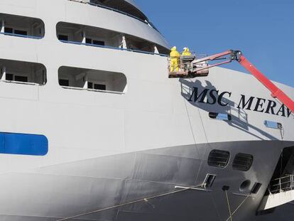 Some 3,000 workers helped build the massive ‘MSC Meraviglia.’