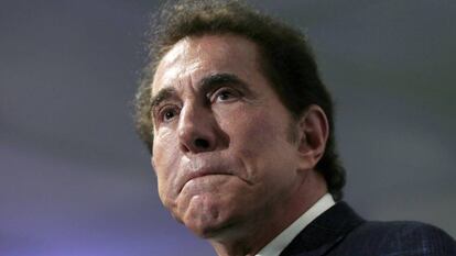 El empresario Steve Wynn en una rueda de prensa.