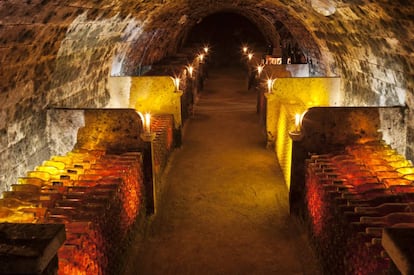 Las galerías del vino Tokaj, en Hungría, construidas en el siglo XVI.