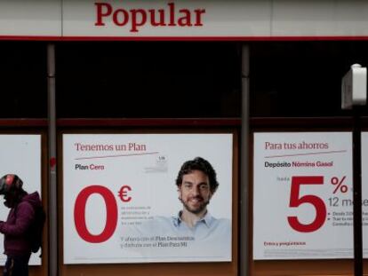 Una sucursal de Banco Popular, en Madrid.