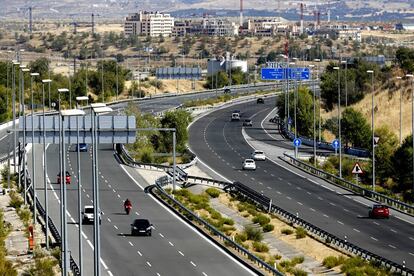 La radial 3 (R-3), a su paso por Vicálvaro, Madrid.