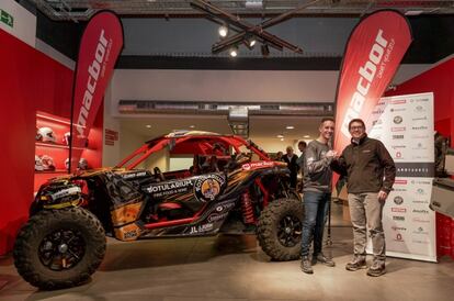 Gerard Farrés en la presentación de su participación en el Dakar 2024, en una foto cedida por la organización