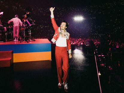 Harry Styles en su concierto en Bolonia, Italia, el pasado día 25.