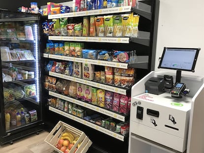 Mostradores con productos de Smarket.